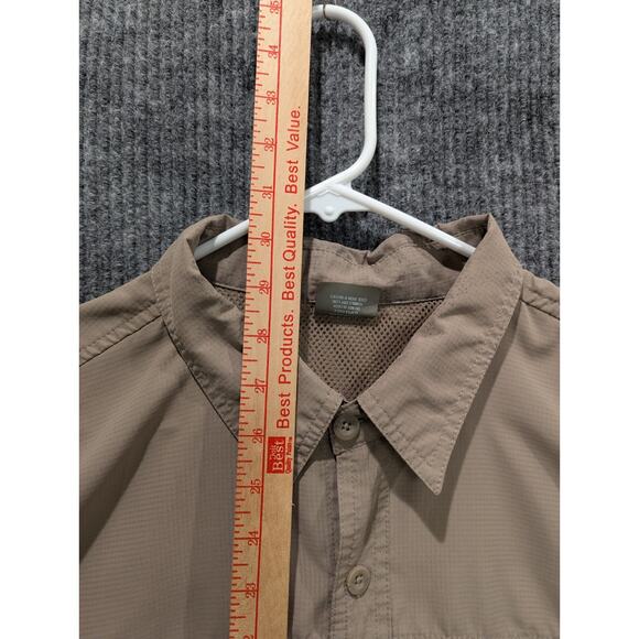 Great Northwest Fishing Shirt Vented Back Short Sleeve Brown Men's Size 2X - Picture 6 of 7